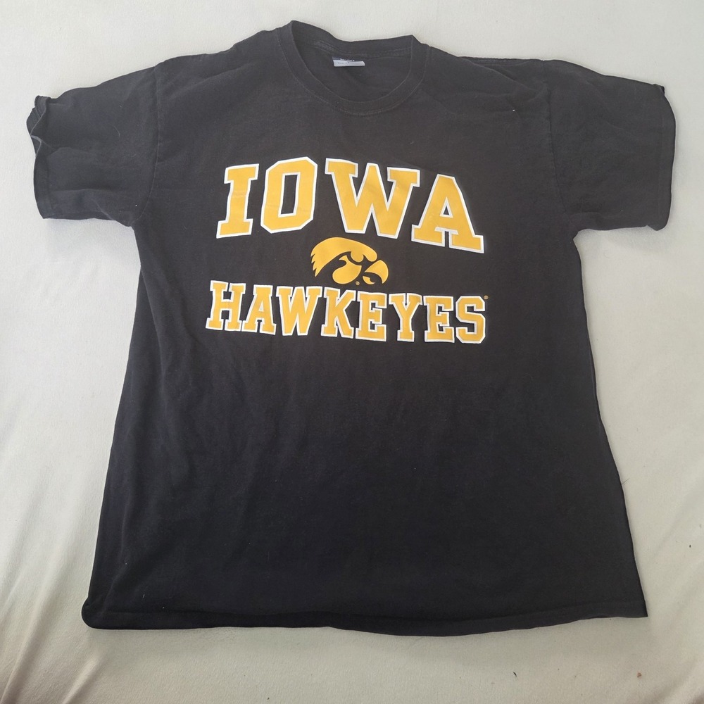 True Vintage Iowa Hawkeyes College MV Sport 2000s T-shirt - Black - Size Large